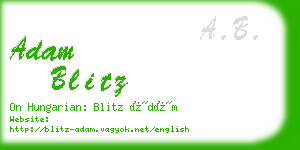 adam blitz business card